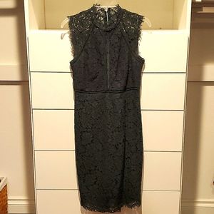 Bardot Lace Sheath Cocktail Dress Dark Green- Size 6/Small